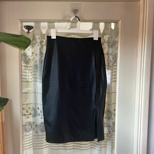 Popilush faux leather shapewear pencil skirt